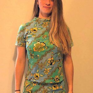 Vintage Shirt & Skirt Set